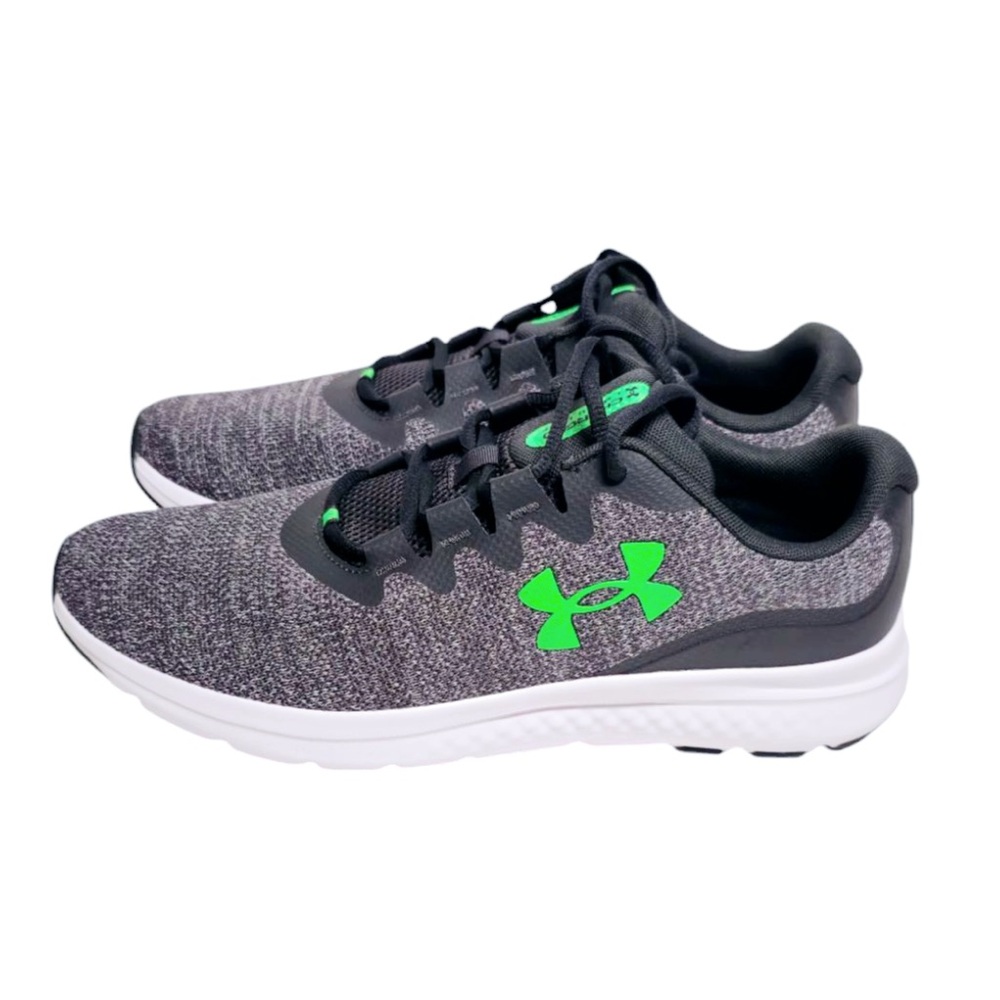Under Armour Charged Impulse 3 Knit UA Grey Green Men Running Shoe Size 11.5